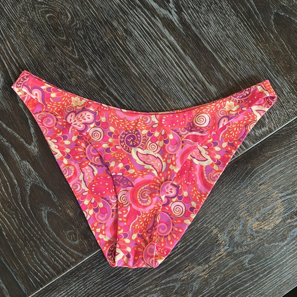 Kulani Kinis Bikini Bottoms Size Large Pink Purple Yellow